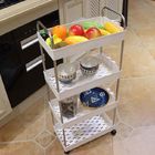 4 Reihen-dünnes Küchen-Laufkatzen-Gestell für den wiederverwendbaren Gemüseleichtgewichtler einfach zu installieren
